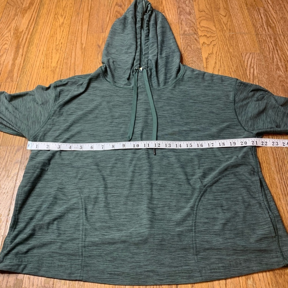 Old Navy Breathe ON Go-Dry Hoodie | Green Heathered Thumbholes - Large - Picture 7 of 8